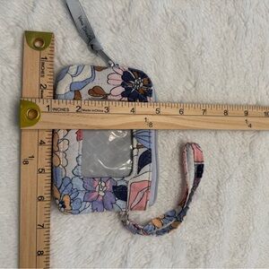 Vera Bradley Floral ID Wristlet in Pink, Blue and Purple